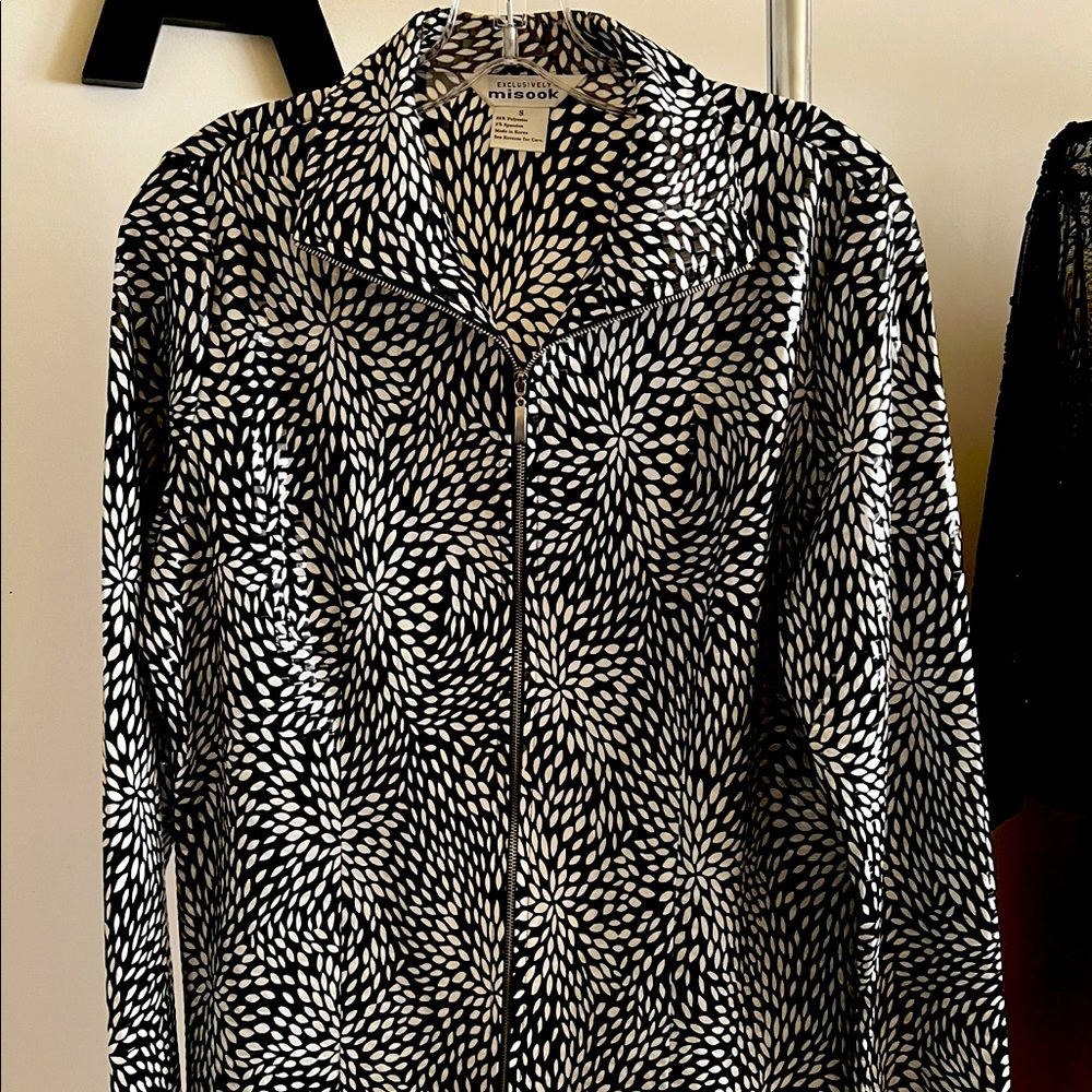 Black and White  Dinner Jacket . Made of a unique fabric.  Dress it up or down